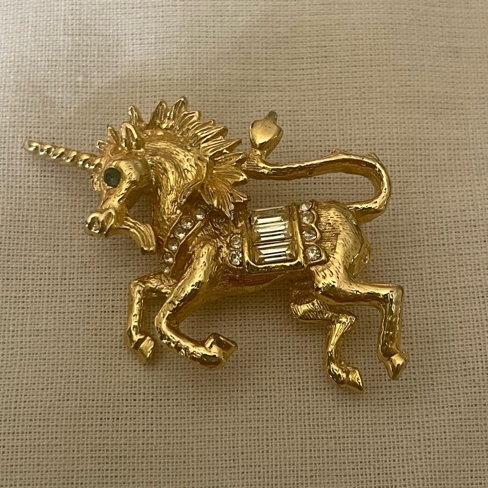 Vintage 1960's Unicorn Brooch/ Pin